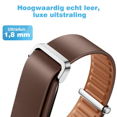 YONO Bandje geschikt voor Google Fitbit Air - Leer - Bruin