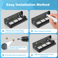 YONO Muurbeugel geschikt voor Nintendo Switch 2 - Wand Houder Accessoires - Zwart