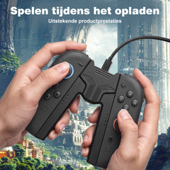 YONO Controller Grip met Oplaadfunctie - Geschikt voor Nintendo Switch 2 Joy-Con - Zwart