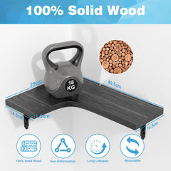 YONO Wandplank Zwevend Set - L Shape - Hout - 4 Stuks