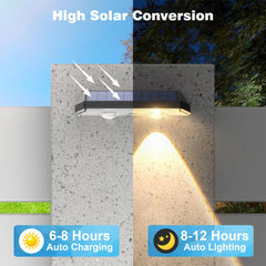 YONO Solar Buitenlamp met Bewegings Sensor - 2 Stuks