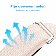 YONO Bandje geschikt voor Google Fitbit Air - Nylon Armband - Lichtroze