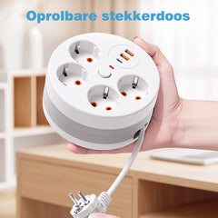 YONO Stekkerdoos met USB-C en USB-A - Stopcontacten - Verlengsnoer met Schakelaar