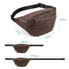 YONO Heuptas Dames - Fanny Pack Crossbody Tas - Vegan Leer - Bruin