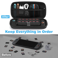 YONO Case geschikt voor Nintendo Switch 2 - Beschermhoes - Hoesje met Opbergvak voor Games en Accessoires - Zwart
