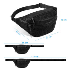 YONO Heuptas Dames - Fanny Pack Crossbody Tas - Vegan Leer - Zwart