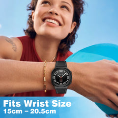 YONO Bandje geschikt voor Samsung Galaxy Watch 8 - Leer - Zwart