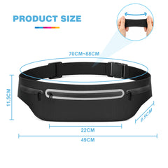 YONO Hardloopriem Running Belt - Sportriem met Telefoonvak - Zwart