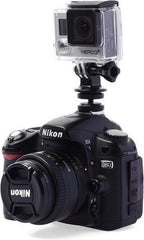 YONO Hot Shoe Mount geschikt voor GoPro Camera - Inclusief Adapter en Schroef - Zwart