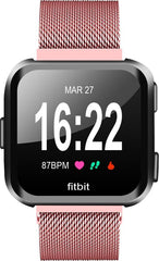 YONO Bandje geschikt voor Fitbit Versa 2 – Milanees – Roze – Small