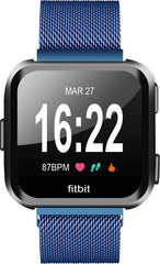 YONO Bandje geschikt voor Fitbit Versa 2 - Milanees – Blauw – Small