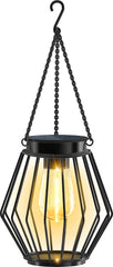 YONO Solar Lantaarn voor Buiten - Tuinverlichting op Zonne Energie - Tuin Lamp Lantaarn Hangend - Warm Wit - 1 Stuk