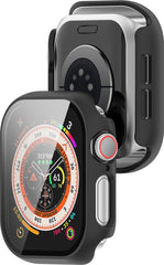 YONO Hoesje geschikt voor Apple Watch 10 - 42mm - Screenprotector Case - Glas - Zwart