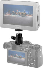 YONO Cold Shoe Adapter Mount voor Camera - Balhoofd Statiefkop 360 Graden Roteerbaar voor Statief met 1/4 Schroef Aansluiting - Zwart