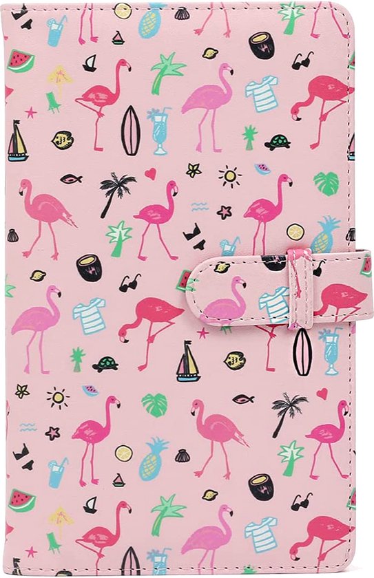 YONO Mini Fotoalbum 96 geschikt voor Instant Camera Fotopapier - Fotoboek Fujifilm Instax Mini 12 / 11 / 9 / 8 / 7s / 25 / 90 / Link / SP-2 / Liplay - Film Polaroid - Kodak - Square en Meer - Flamingo