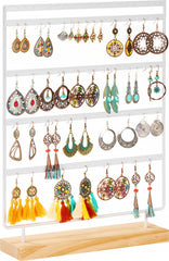 YONO Oorbellenrekje - Sieradenrekje - Oorbellen Organizer - Sieradenhouder - Opbergen - 100 gaatjes - Wit