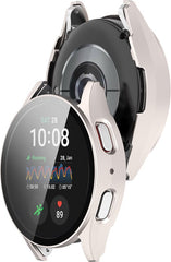 YONO Hoesje geschikt voor Samsung Galaxy Watch 7 - 44mm - Screenprotector Case - Glas - Champagne