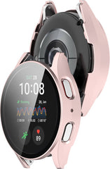 YONO Hoesje geschikt voor Samsung Galaxy Watch 7 - 44mm - Screenprotector Case - Glas - Roze