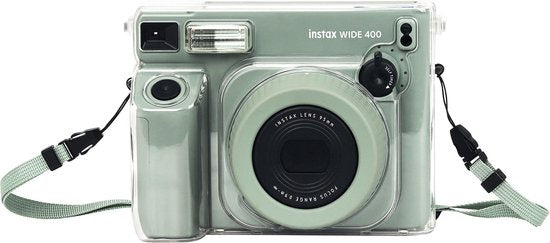 YONO Case geschikt voor Fujifilm Instax Wide 400 - Bescherm Hoes met Draagriem - Transparant