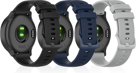 YONO Sport Bandjes Set - 20mm - Geschikt voor Garmin Vivoactive 5 - Samsung Galaxy Watch 7 6 5 - 3-Pack