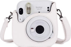 YONO Case geschikt voor Fujifilm Instax Mini 11 - Hoes met Draagriem - Camera Tas - Wit
