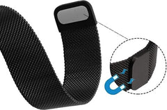 YONO Metalen en Milanees Bandjes Zwart geschikt voor Samsung Gear S3 en Galaxy Watch 46mm - Vervangende RVS Armbanden Set