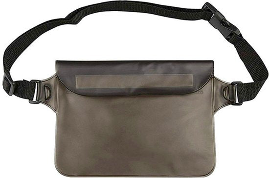 YONO Heuptasje Waterdicht - Fanny Pack Doorzichtig - Waterdichte Heuptas - Vakantie - Reizen - Festival - Dames en Heren - Donkergrijs