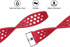 YONO Bandje geschikt voor Fitbit Versa 2 - Siliconen - Sport Air - Rood - Large