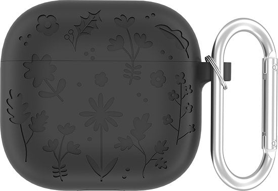 YONO Hoesje geschikt voor Airpods 4 - Case - Special Siliconen - Zwart