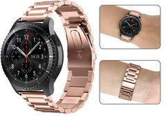 YONO Metalen Band Rose Gold geschikt voor Samsung Gear S3 en Galaxy Watch 46mm – Vervangende Schakel Armband