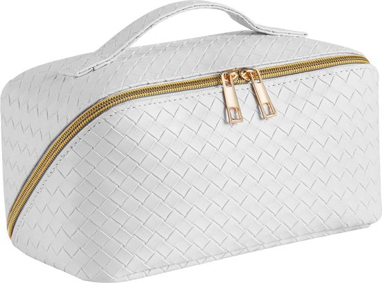 YONO Reis Make Up Tas - Toilettas Etui - Cosmetica Tas - Beauty Case Organizer - Large - Wit