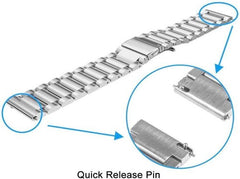 YONO Schakel Bandje 22mm - Horlogebandje geschikt voor Samsung Galaxy Watch 46mm / 3 (45mm) / Gear s3 - Polar Vantage M2 / Grit X - Huawei Watch GT 3 (pro) / 2 - Amazfit GTR - Zilver