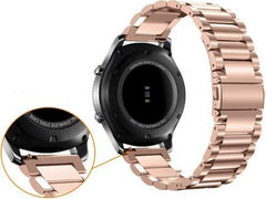 YONO Metalen Band Rose Gold geschikt voor Samsung Gear S3 en Galaxy Watch 46mm – Vervangende Schakel Armband