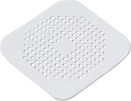 YONO Siliconen Gootsteen Zeef - Afvoerzeef 14cm - Badkamer - Douche - Keuken - Wit
