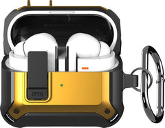 YONO Armor Hard Case geschikt voor Samsung Galaxy Buds 3 - 3 Pro - Hoesje met Lock - Geel