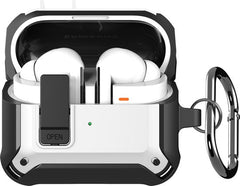 YONO Armor Hard Case geschikt voor Samsung Galaxy Buds 3 - 3 Pro - Hoesje met Lock - Wit