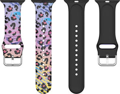 YONO Special Siliconen Bandje geschikt voor Apple Watch 41 mm - 40 - 38 - Panter