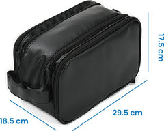 YONO Reis Toilettas Heren - PU Leer - XL - Zwart