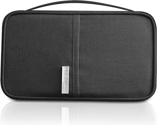 YONO Reis Portemonnee met Paspoort Houder - Documenten Organizer Hoesje - Kaarthouder Pasjes Tasje - Zwart