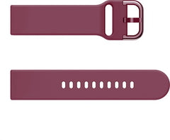 YONO Siliconen Classic Bandje 20mm - Horlogebandje geschikt voor Samsung Galaxy Watch 7/6/5 / Pro / 4 / 3 / Active 2 - Polar Ignite / Unite – Huawei - Bordeaux Rood