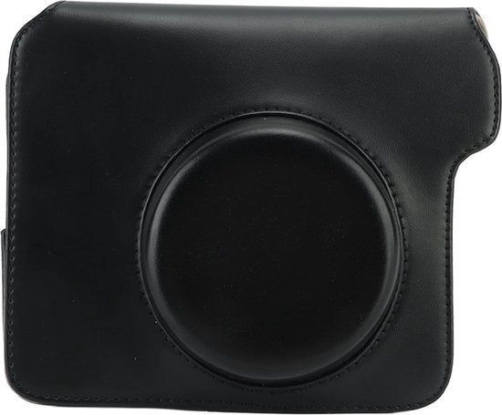 YONO Vintage Hoesje geschikt voor Fujifilm Instax Wide 300 - Case met Draagriem – Zwart