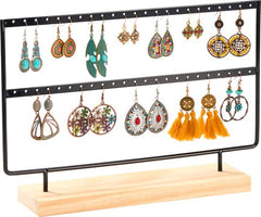 YONO Oorbellenrekje - Sieradenrekje - Oorbellen - Organizer - Sieradenhouder - Opbergen - 40 gaatjes - Zwart