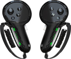 YONO Grip Case met Strap geschikt voor Oculus Quest 3 Touch Controller - Bescherming Cover Accessoires Meta Quest 3 - 2 Stuks - Zwart