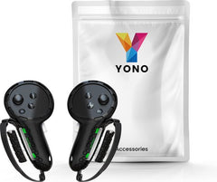 YONO Grip Case met Strap geschikt voor Oculus Quest 3 Touch Controller - Bescherming Cover Accessoires Meta Quest 3 - 2 Stuks - Zwart