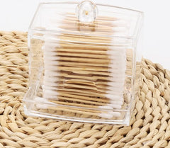 YONO Wattenstaafjes Houder - Oorstokjes Dispenser - Badkamer Organizer - Transparant