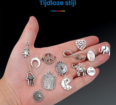 YONO Bedels voor Sieraden Maken - Armband - Ketting - Set van 300 - Zilverkleurig