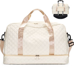 YONO Reistas Handbagage - Weekendtas 50x30x25 - Duffel Bag - Dames - Heren - Beige Champagne
