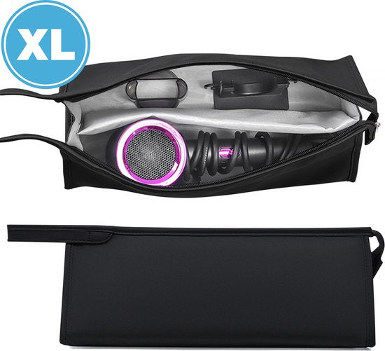 YONO Travel Case Tas geschikt voor Dyson Airwrap - Supersonic Fohn - Opbergtasje Haarstyler - Reistas Stijltang Opzetstukken - Zwart
