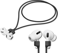 YONO Magnetische Band geschikt voor Apple Airpods - 4 3 2 1 - Pro - Siliconen Koord voor Oordopjes Draadloos - Anti Lost Strap - 80cm - Zwart