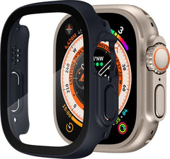 YONO Screen Protector Bumper geschikt voor Apple Watch Ultra (49mm) - Full Cover Case - Hoesje - Donkerblauw